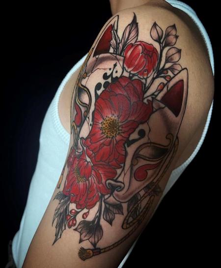 Tattoos - Sadie Gabriella Fox Mask - 144565